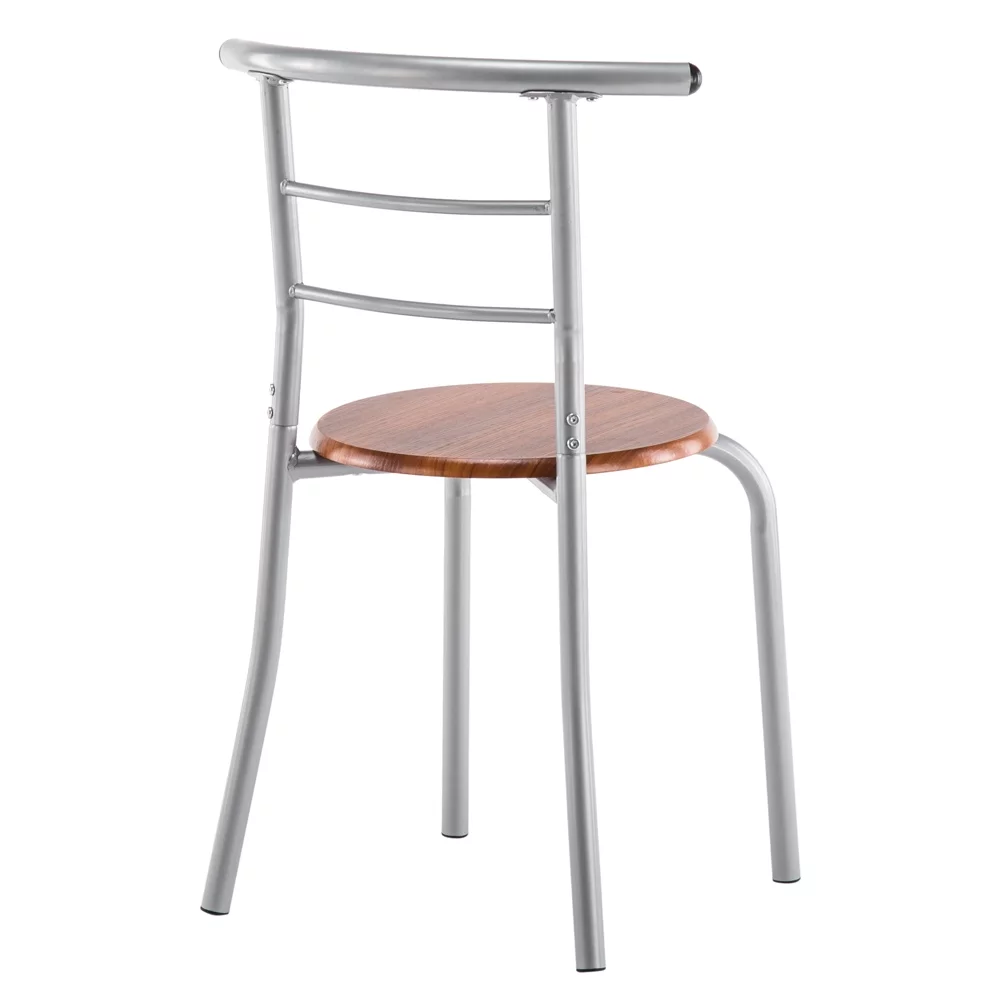 3PCS Dining Table Set 2 Chairs Wood Metal Kitchen Breakfast Living Room Furniture