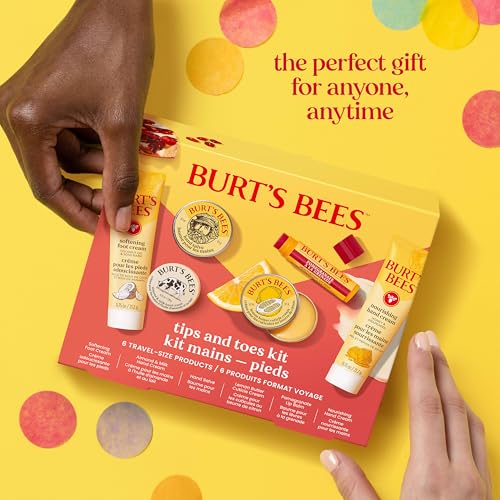Burt's Bees Gifts Ideas - Classics Set, 6 Products in Giftable Tin – Cuticle Cream, Hand Salve, Lip Balm, Res-Q Ointment, Hand Repair and Foot Cream