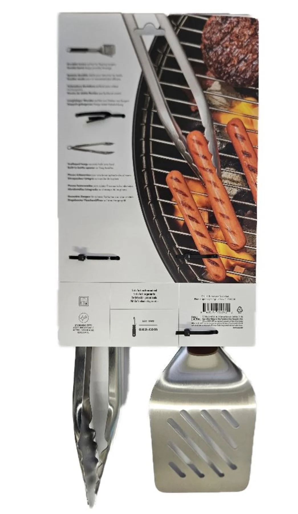 OXO Good Grips Grilling Tools Tongs and Turner Set Black