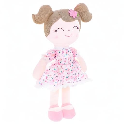 Gloveleya Baby Girl Gift First Baby Doll Plush Doll Print Sunflowers