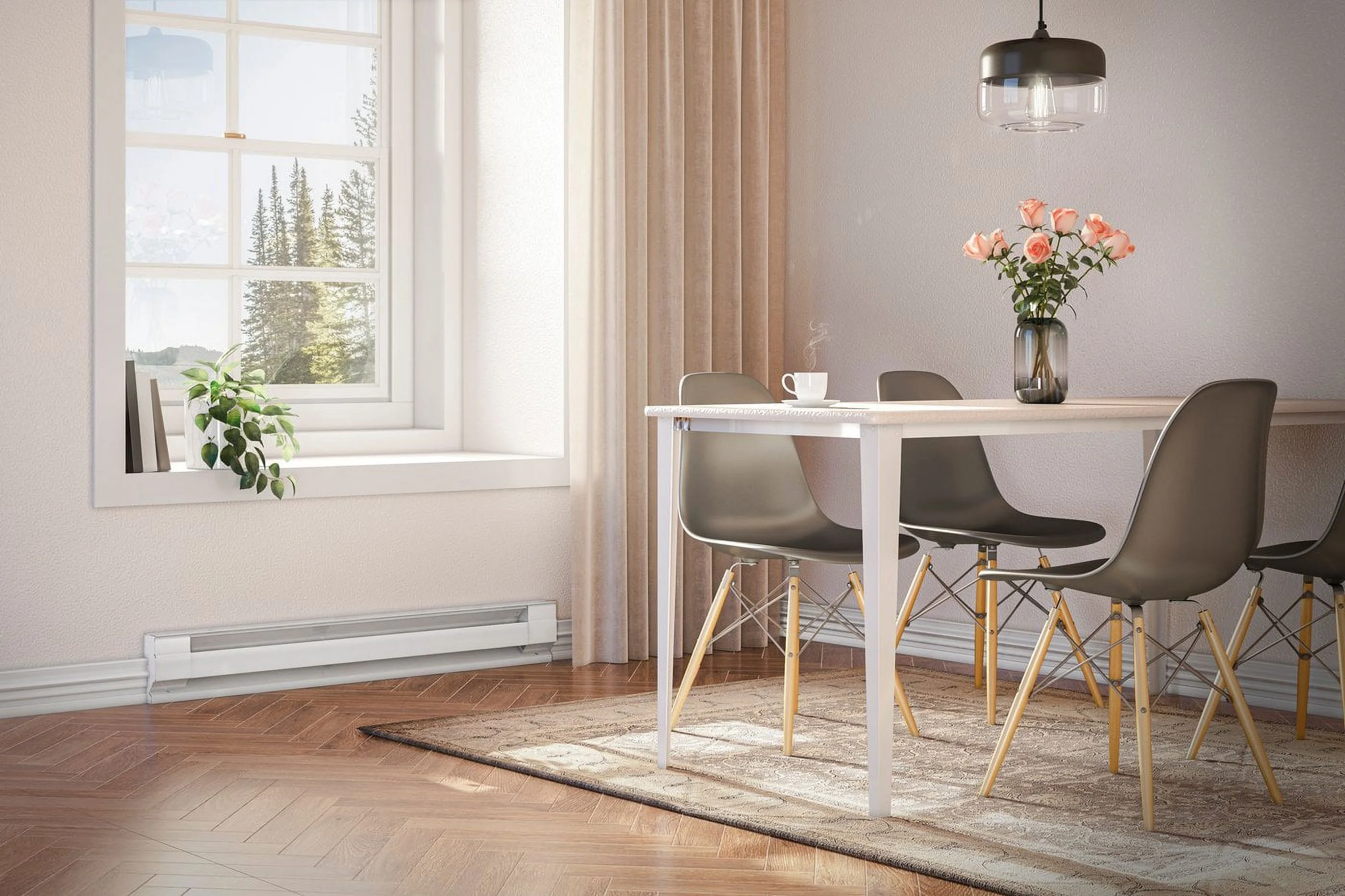 Cadet 05534 125 Sq. Ft. 3415 BTU White Convection Baseboard Heater