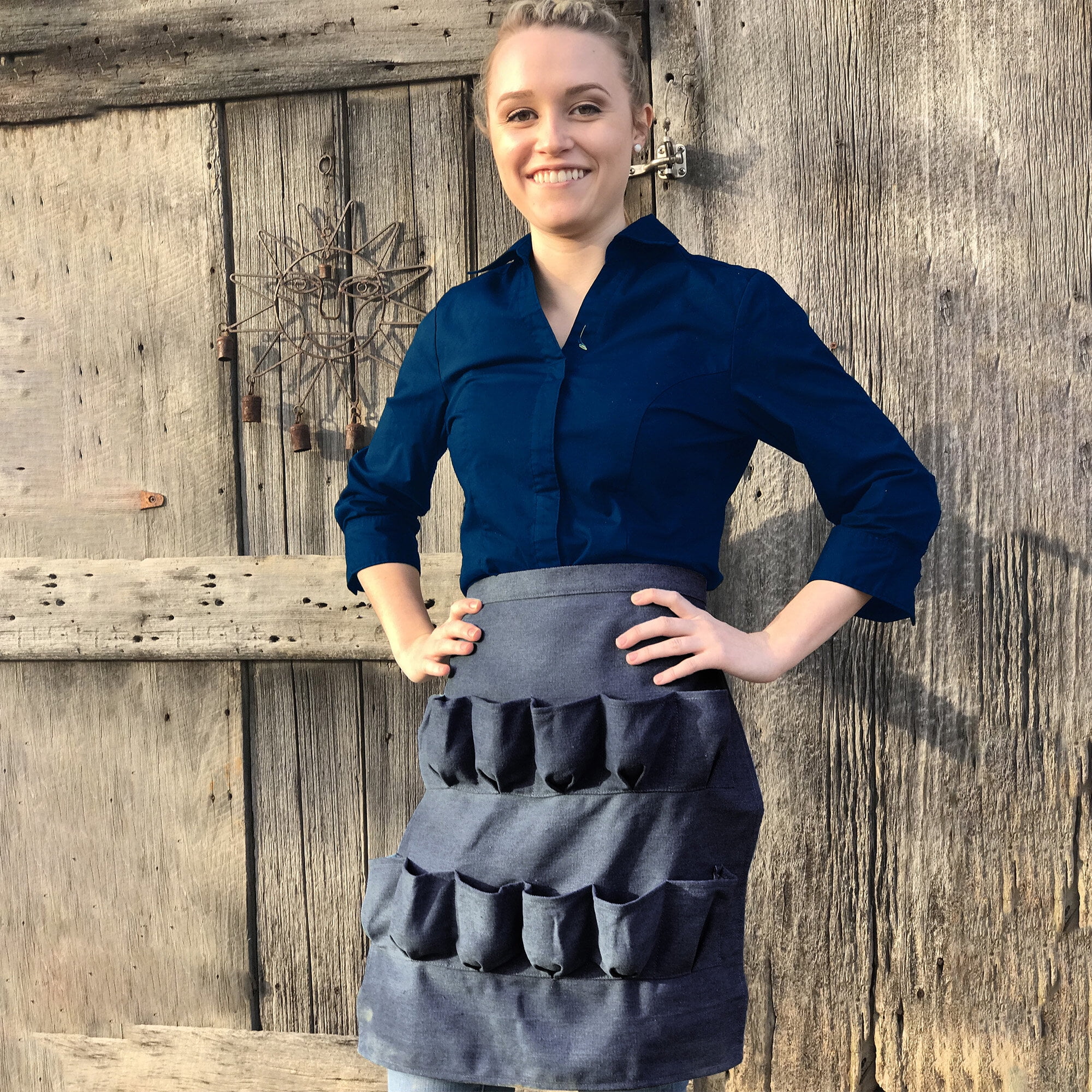 Backyard Barnyard 12 Pocket Soft Durable Denim Egg Gathering Apron FREE BURLAP GIFT BAG INCLUDED!  Collecting Chicken Duck Quail Poultry Eggs