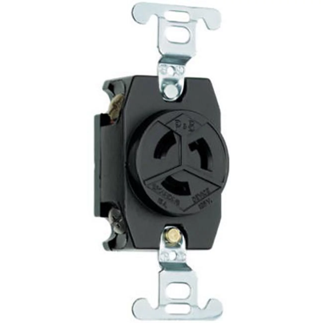 4710CCV3 Locking Outlet, 15A, Black