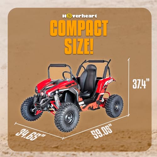 UTV Ride on Car (Large), 48V Shock Absorber Electric Vehicles with Disk Brake, Gear Switch, Steel Frame, Off-Road Tire, Flexible Seat Belt and Seat, Three-Speed Parental Limit-Lock Function