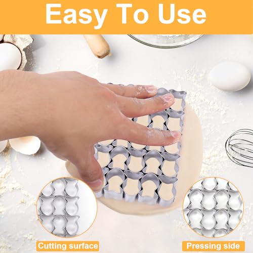 AIERSA Mini Gingerbread Cookie Cutter,Small Christmas Cookie Cutters,1 Inch Tiny Gingerbread Man Shapes Cookie Cutter,20 Cavity Metal Stainless Steel Christmas Cookie Cutters