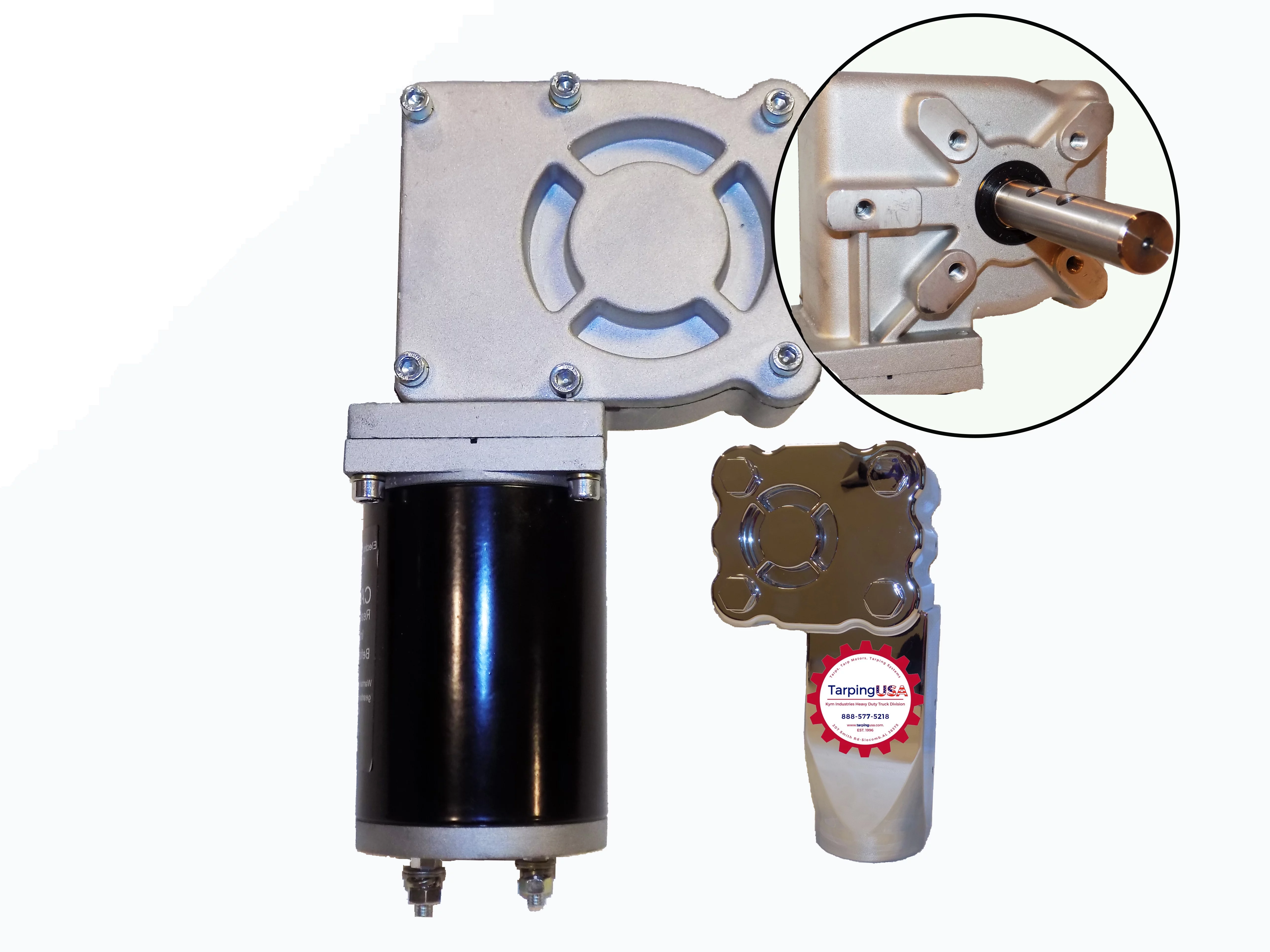 Tarping USA Tomahawk Dump Truck Tarp Motor For Dump Truck 1.5hp 60:1 Universal Tarp System Motor