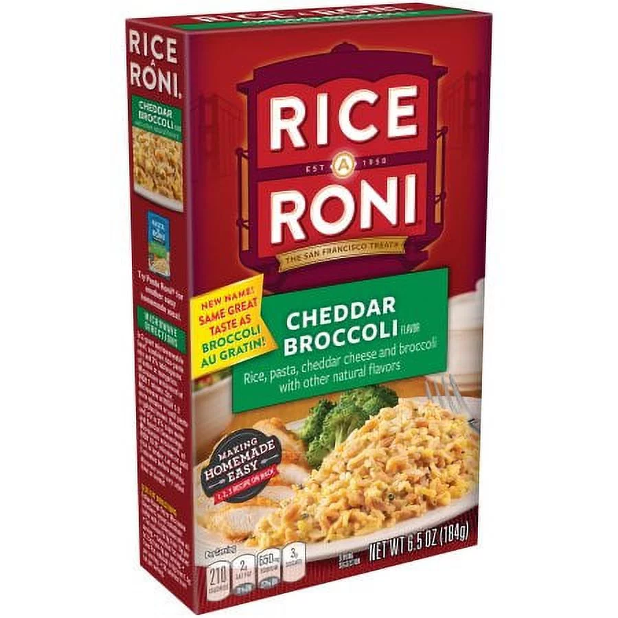 Rice-a-Roni, Cheddar Broccoli, 6.5oz (Pack of 14)