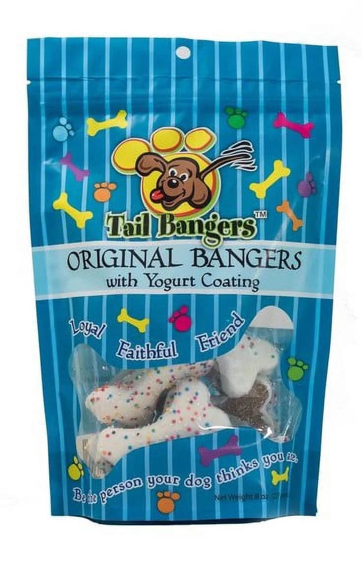 Tail Bangers All-Natural Dog Treats and Cookies, Yogurt Coated Bones, Easter Gift Set, Spring Dog Treat Collection, 3 pk.