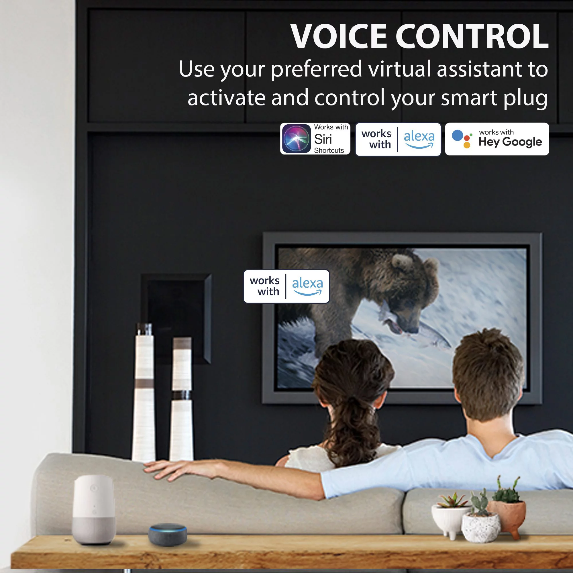 Xtreme Connected Home 4 Pack Smart Wifi Plug 10amp - Voice Control, Schedules, Remote Control, No Hub Required