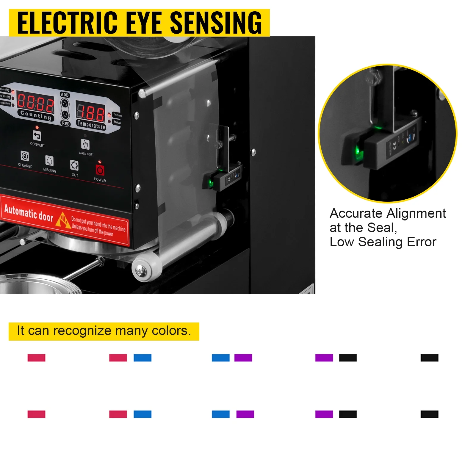 BENTISM F1 420W Fully Automatic Cup Sealing Machine Coffee Bubble Boba Tea Milk
