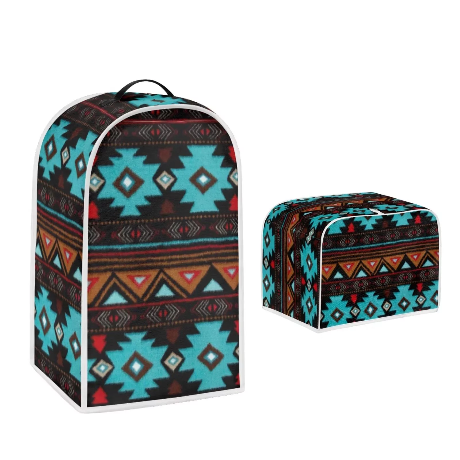 NETILGEN Abstract Aztec Tribe Geometry Pattern Blender Dust Cover Durable Blender Cover up Toaster Cover 4 Slice Anti-Grease & Foldable Kitchen Appliance Accessories