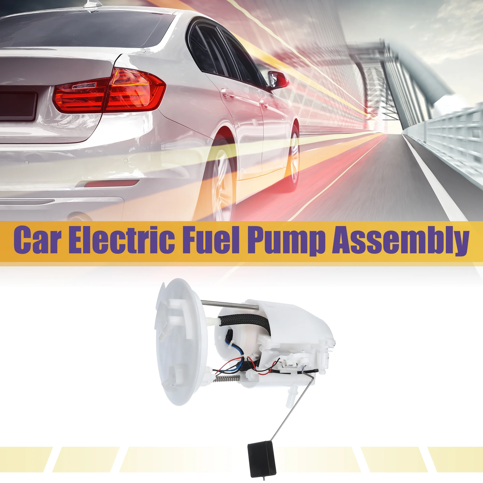 Unique Bargains AE5Z-9H307D Fuel Pump Electric Replacement Module Assembly for Ford Fusion White Silver Tone Black 1Set