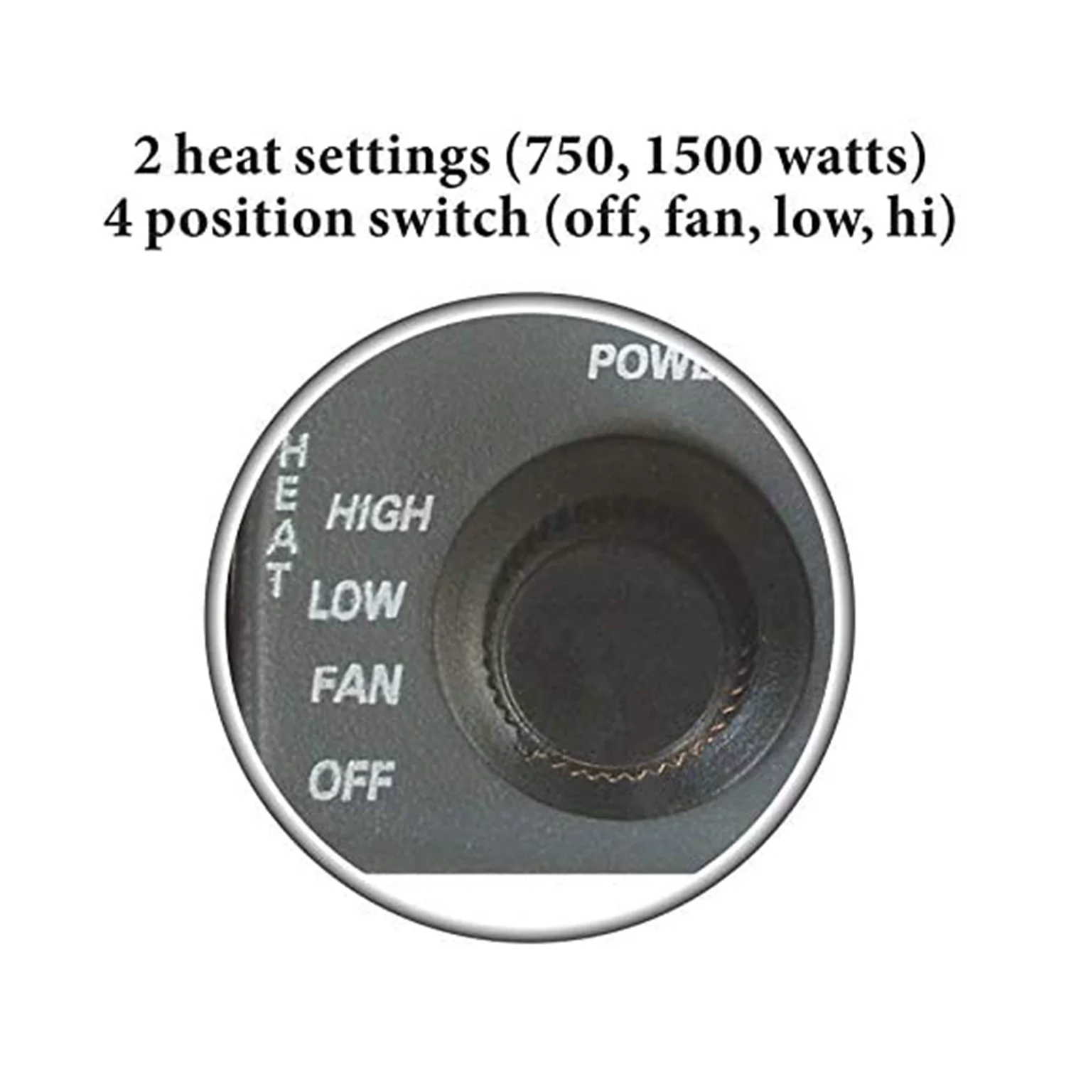 Optimus H-3001 Mini Compact Utility Personal Space Heater with Thermostat, White