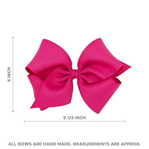 Wee Ones Girls' Plush Velvet Bowtie with Tails on a WeeStay Hair Clip, Small King, Black