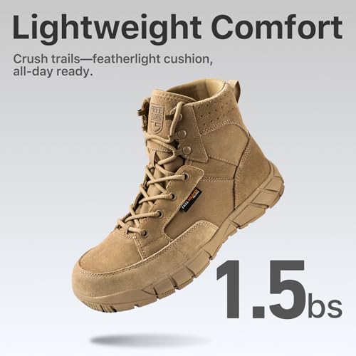FREE SOLDIER Waterproof Hiking Work Boots Men
