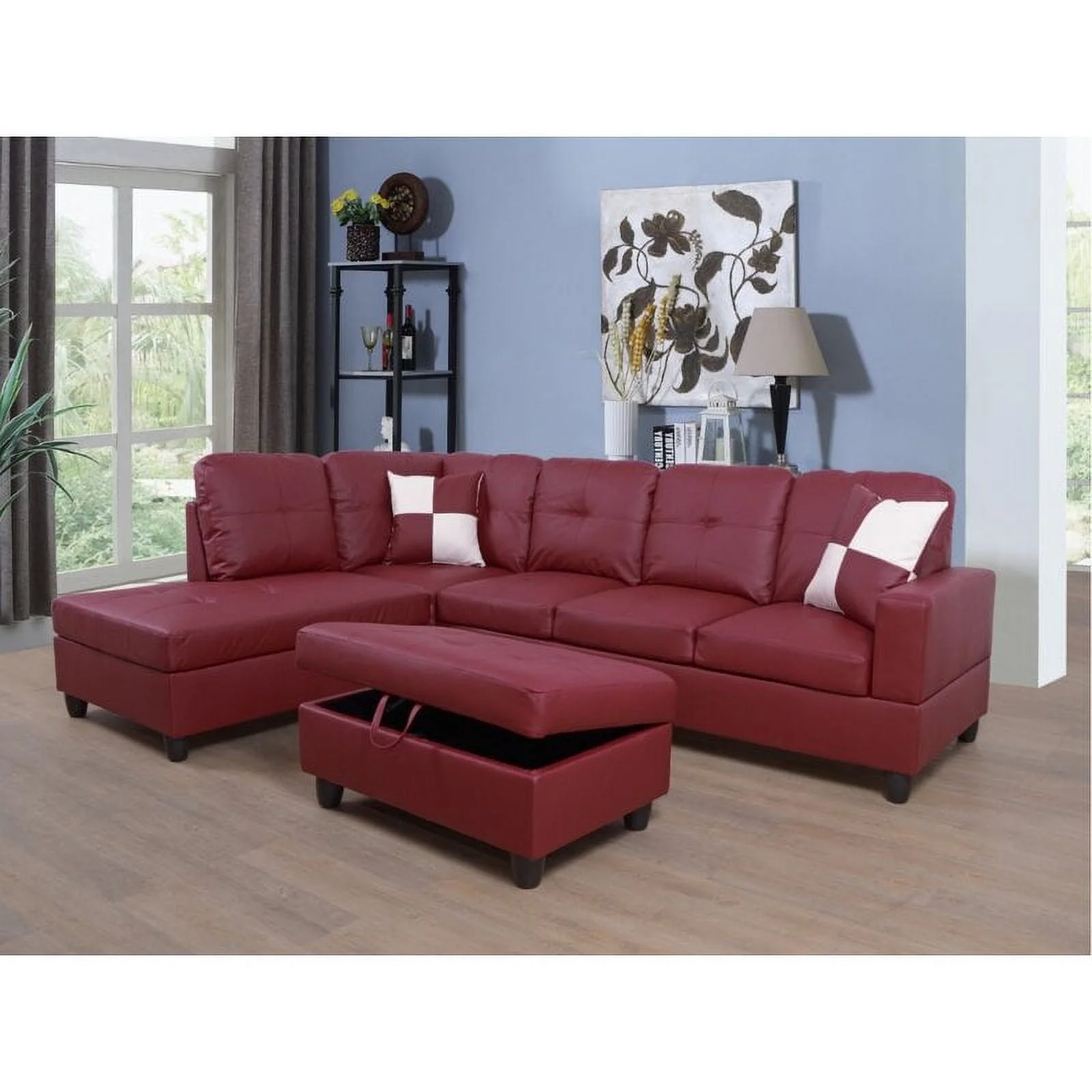 PonLiving Furniture Wellington Living Room Sectional with Ottoman Wellington Living Room Sectional with Ottoman
