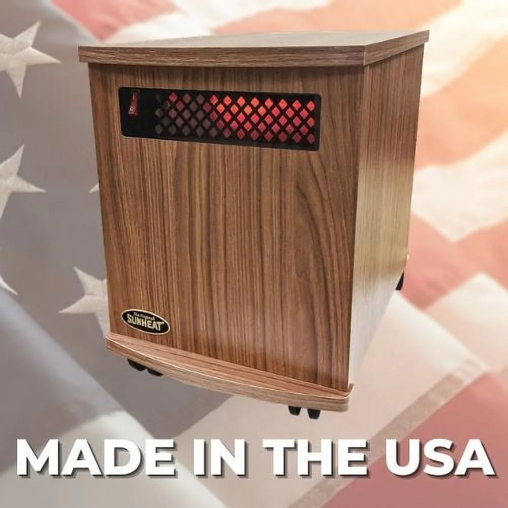 Sunheat  USA1500 5 Year Warranty Infrared Fully Heater, American Walnut