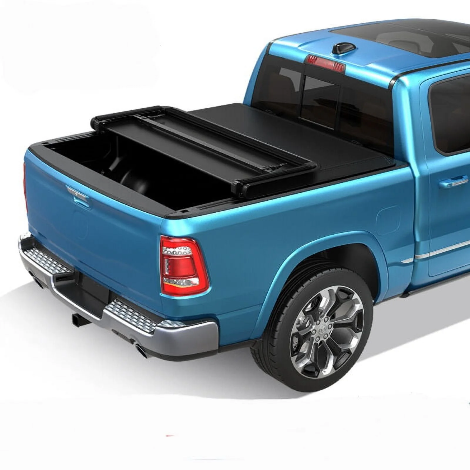 Ledkingdomus 5 ft Bed Soft Tri Fold Truck Bed Tonneau Cover for 2005-2015 Toyota Tacoma