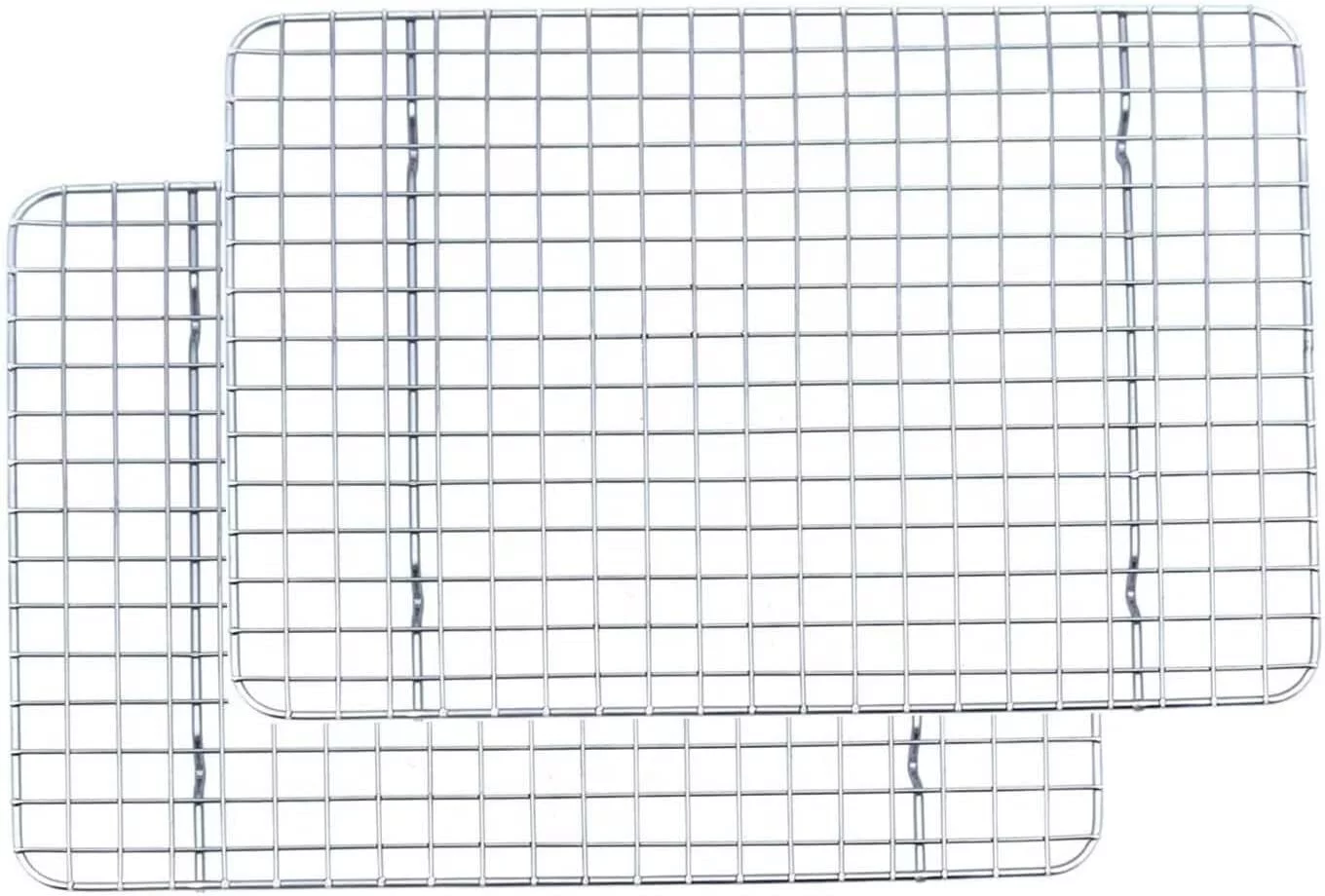 Cooling Rack Set of 2, RUseeN Stainless Steel 11.6" x 9.2" Baking Rack for Oven Cooking Roasting Grilling Broiling, Grid Wire Rack for Bacon Pizza Chicken BBQ Meat, Dishwasher Safe