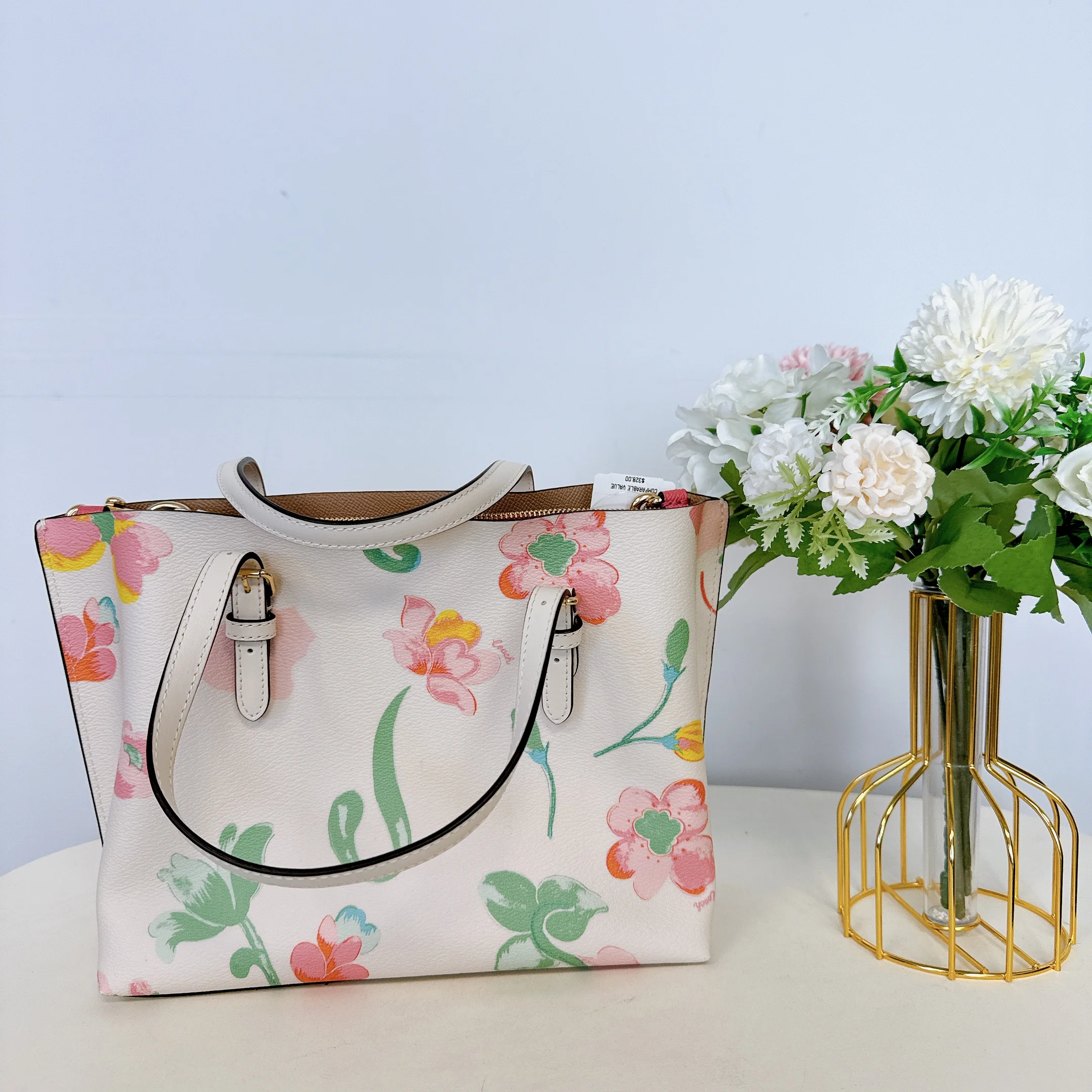 Coach C8217 Mollie Tote 25 With Dreamy Land Floral Print IN Chalk Multi