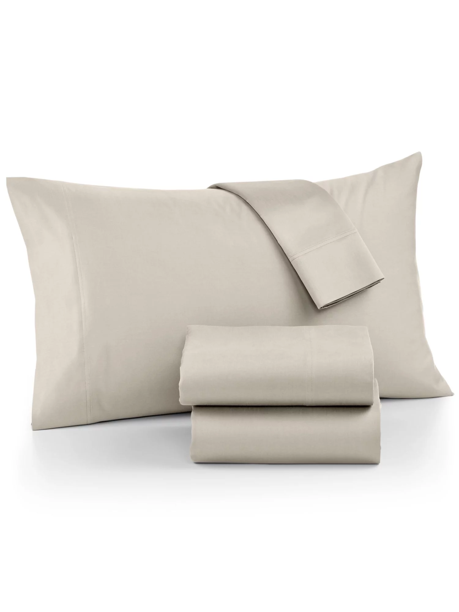 AQ TEXTILES Beige Solid 700 Thread Count King \ California King Sheet Set