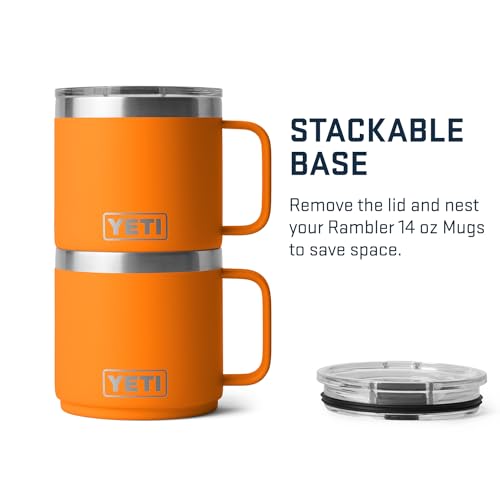 YETI Rambler 14 oz Stackable Mug, Vacuum Insulated, Stainless Steel with MagSlider Lid