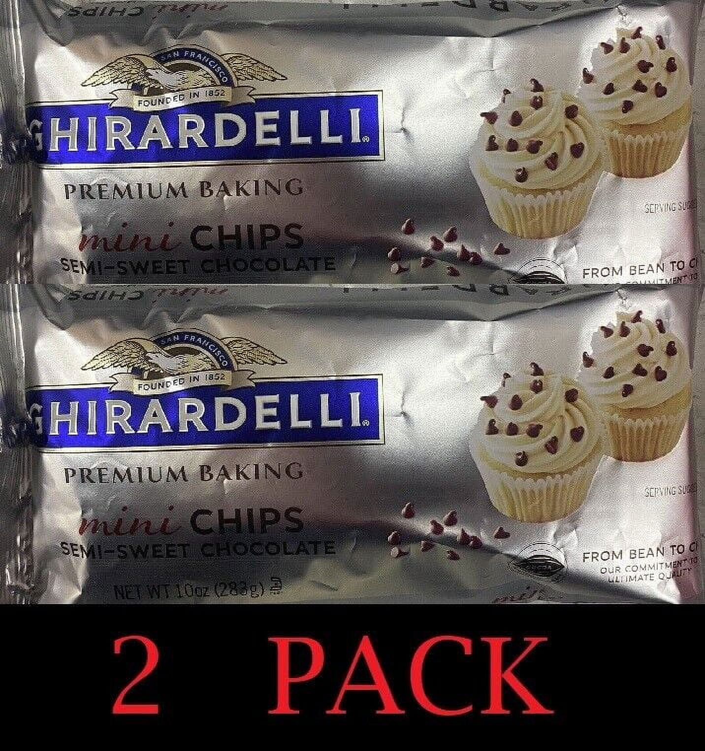2x GHIRARDELLI MINI CHIPS Semi Sweet Chocolate Premium Baking Chips 10 oz 2 PACK