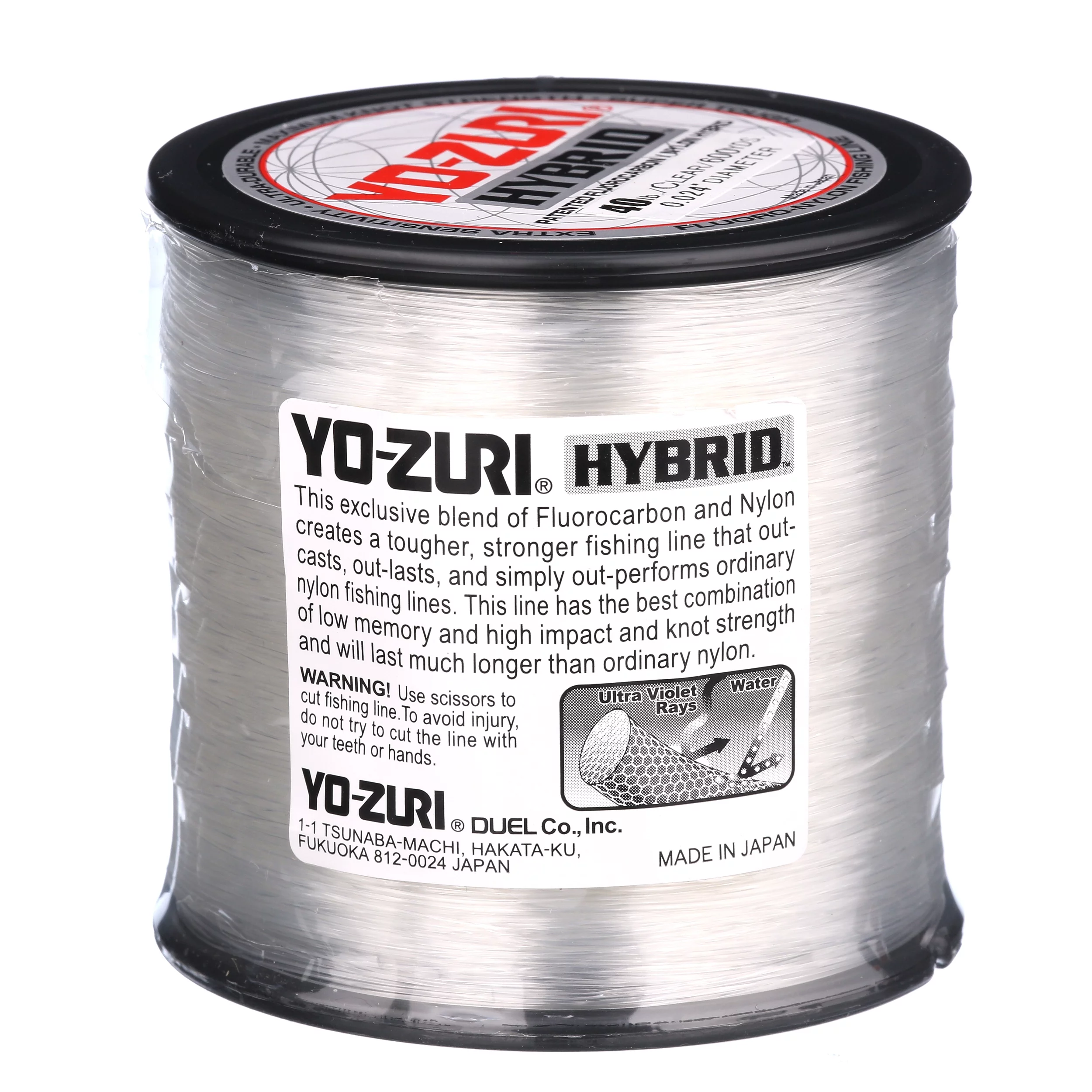 Yo-Zuri Hybrid 40lb 600yd Clear Fishing Line
