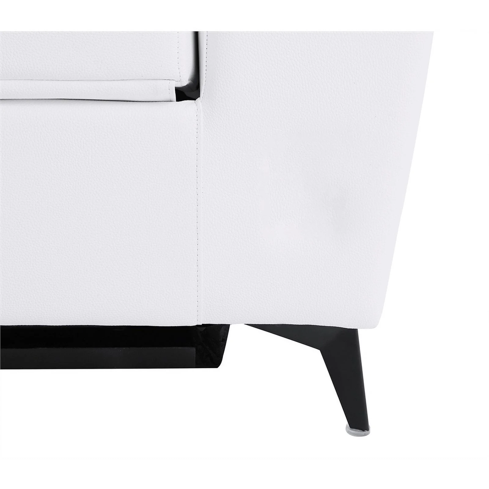 Titan Furnishings Italian Leather Sofa with Power Recliner in White