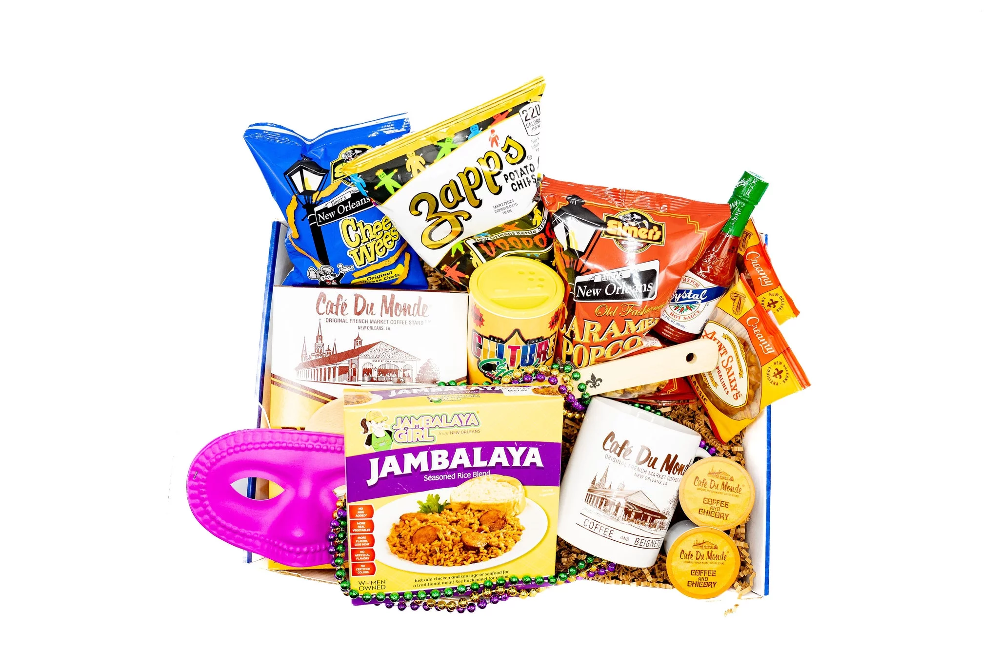 Box of Care New Orleans Essence the Local Classics Gift Box with Souvenirs, Cajun Flavors, and More