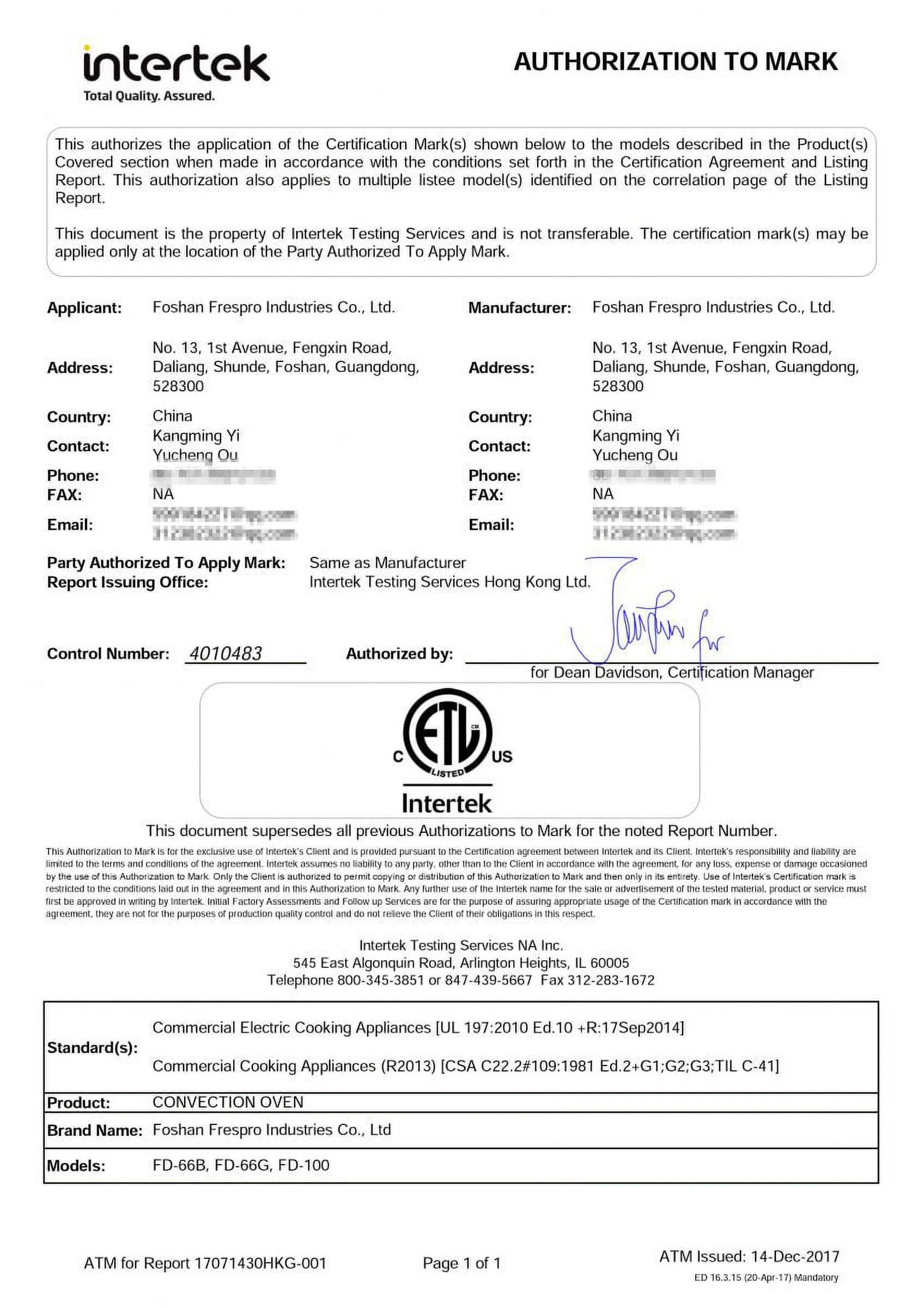 Commercial Electric Convection Counter Top Oven 208V-240V ETL 2800W