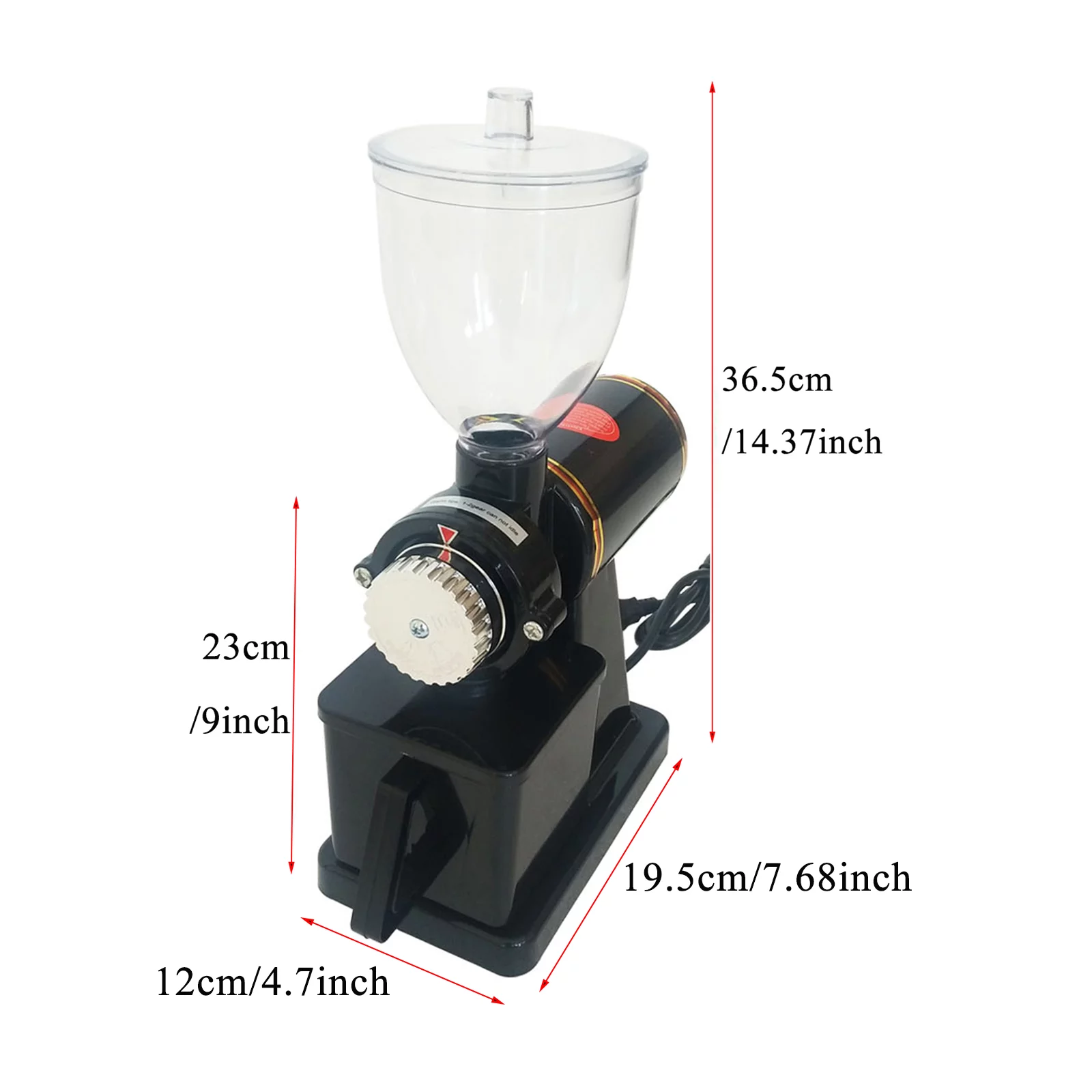INTBUYING Mini Electric Coffee Grinder Household Coffee Bean Grinder Black