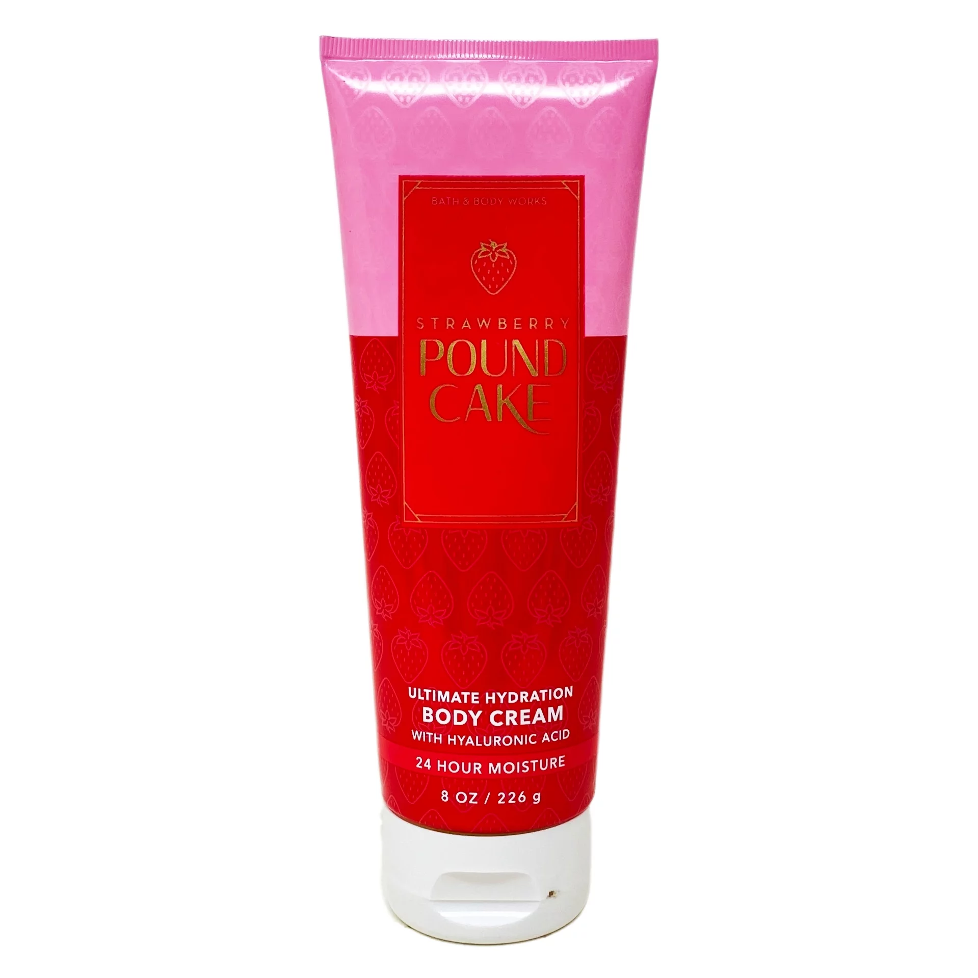 Bath and Body Works Strawberry Pound Cake 2 Piece Gift Set - Fragrance Mist and Body Cream - Full Size