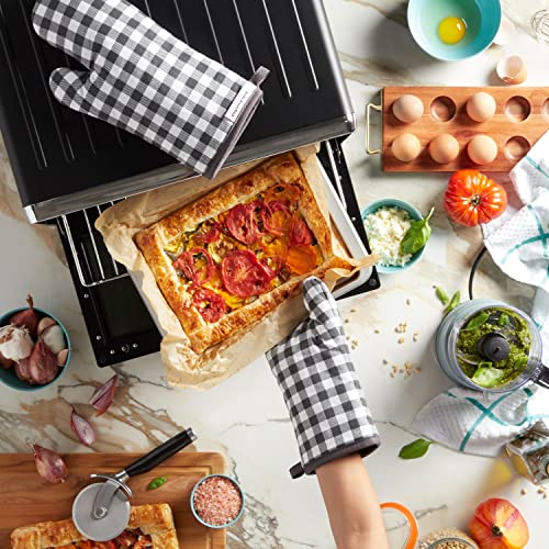 KitchenAid Gingham Oven Mitt 2-Pack Set, Passion Red, 7