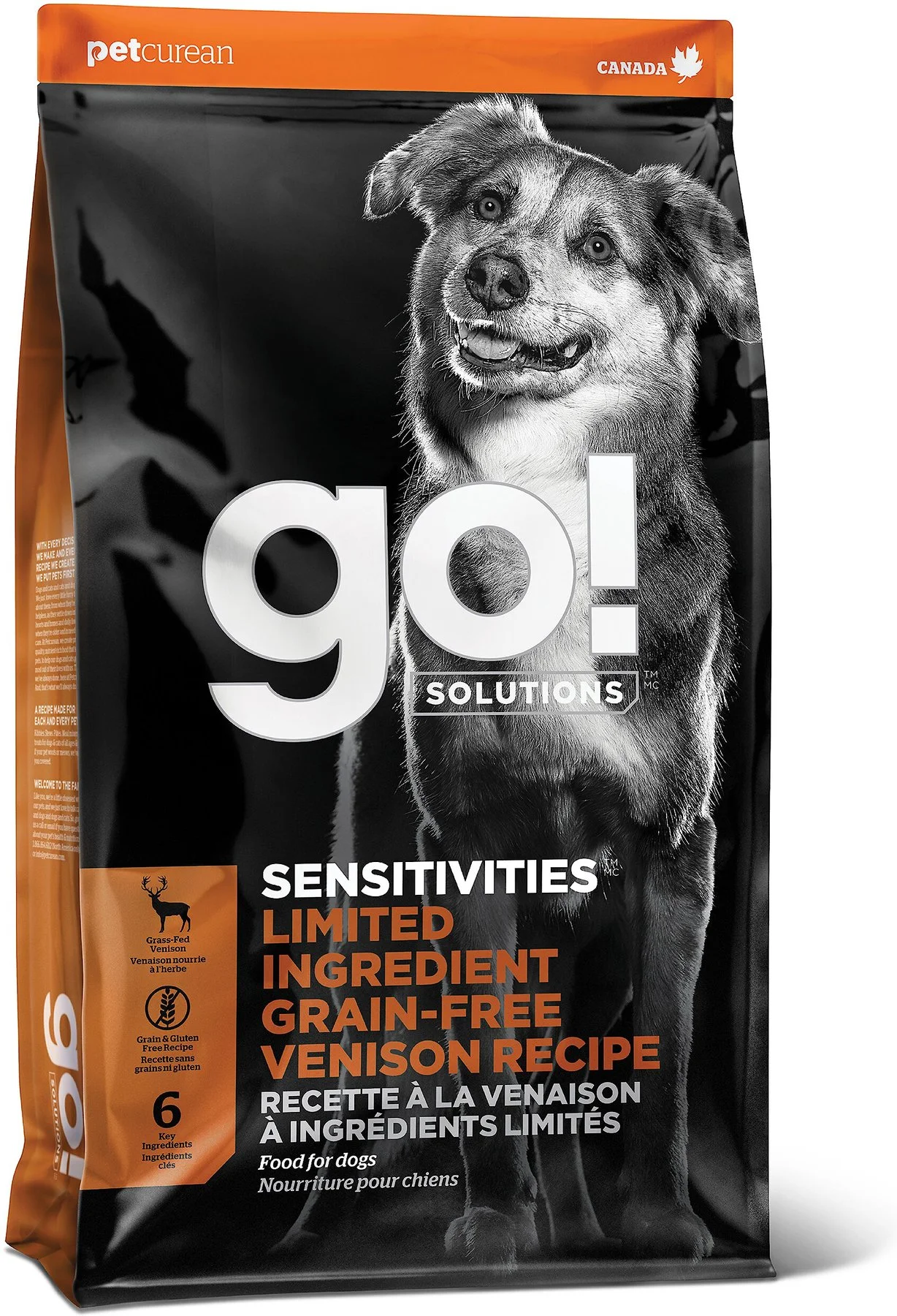 Go! Solutions Sensitivities Limited Ingredient Venison Grain-Free Dry Dog Food, 3.5-lb bag