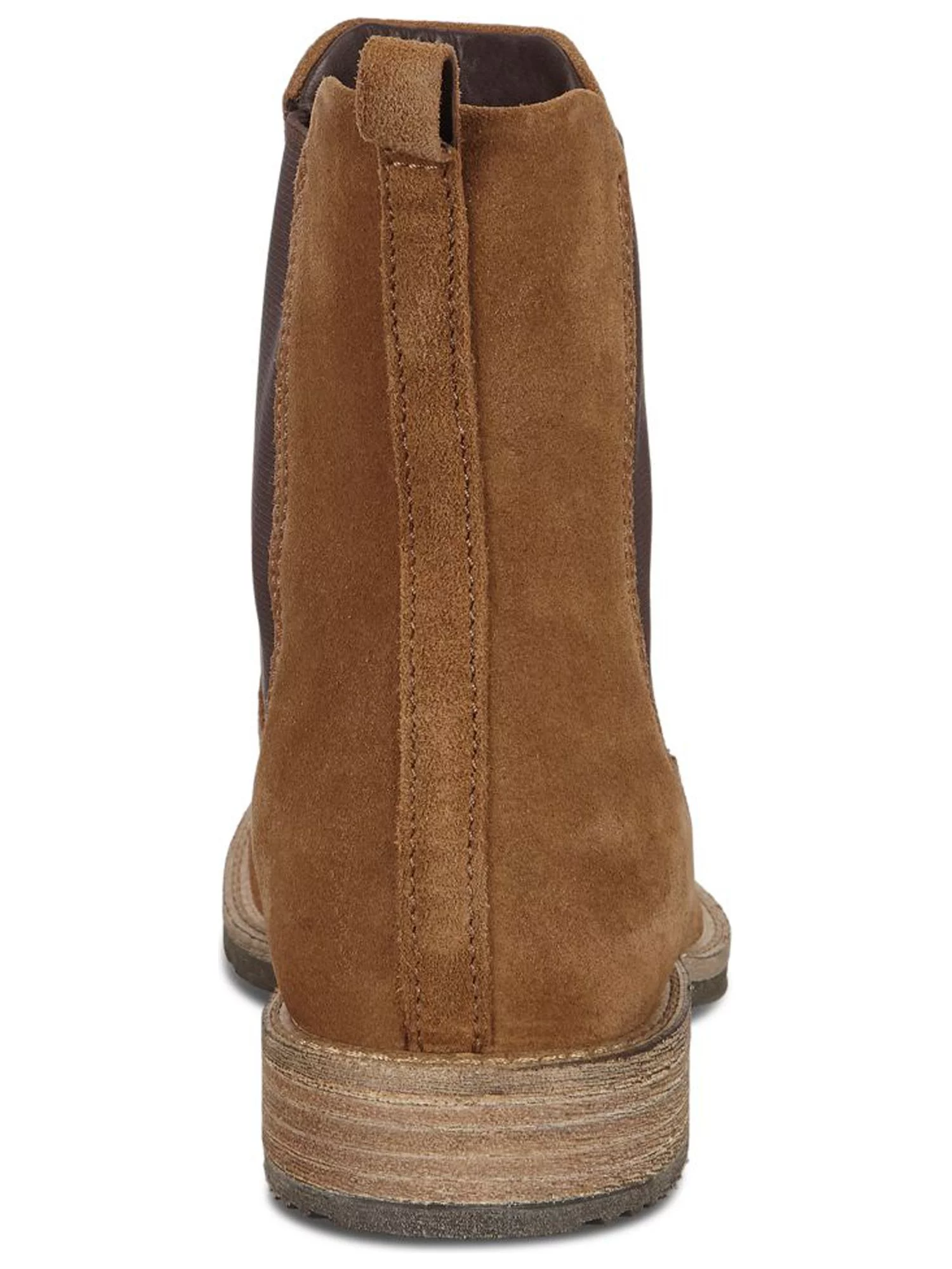 ECCO Womens Camel Brown Elastic Side Panels Pull-Tab Back Padded Sartorelle 25 Round Toe Block Heel Chelsea 9-9.5