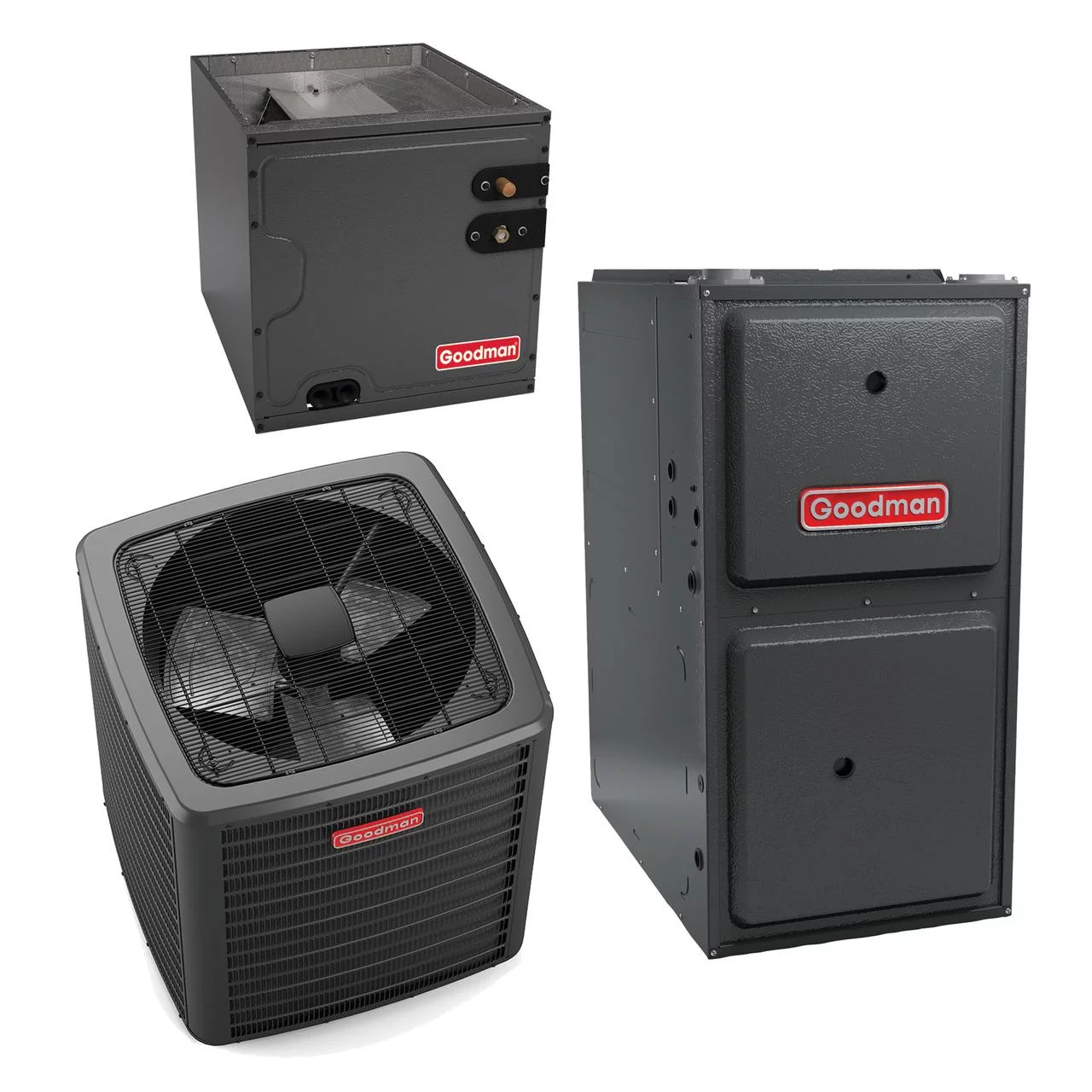 Goodman 2.5 Ton 14.5 SEER2 60,000 Btu 96% Afue Single-Stage Gas System (9-Speed Motor) - GSXN403010 - CAPFA3626B6 - GM9S960603BN - TX3N4