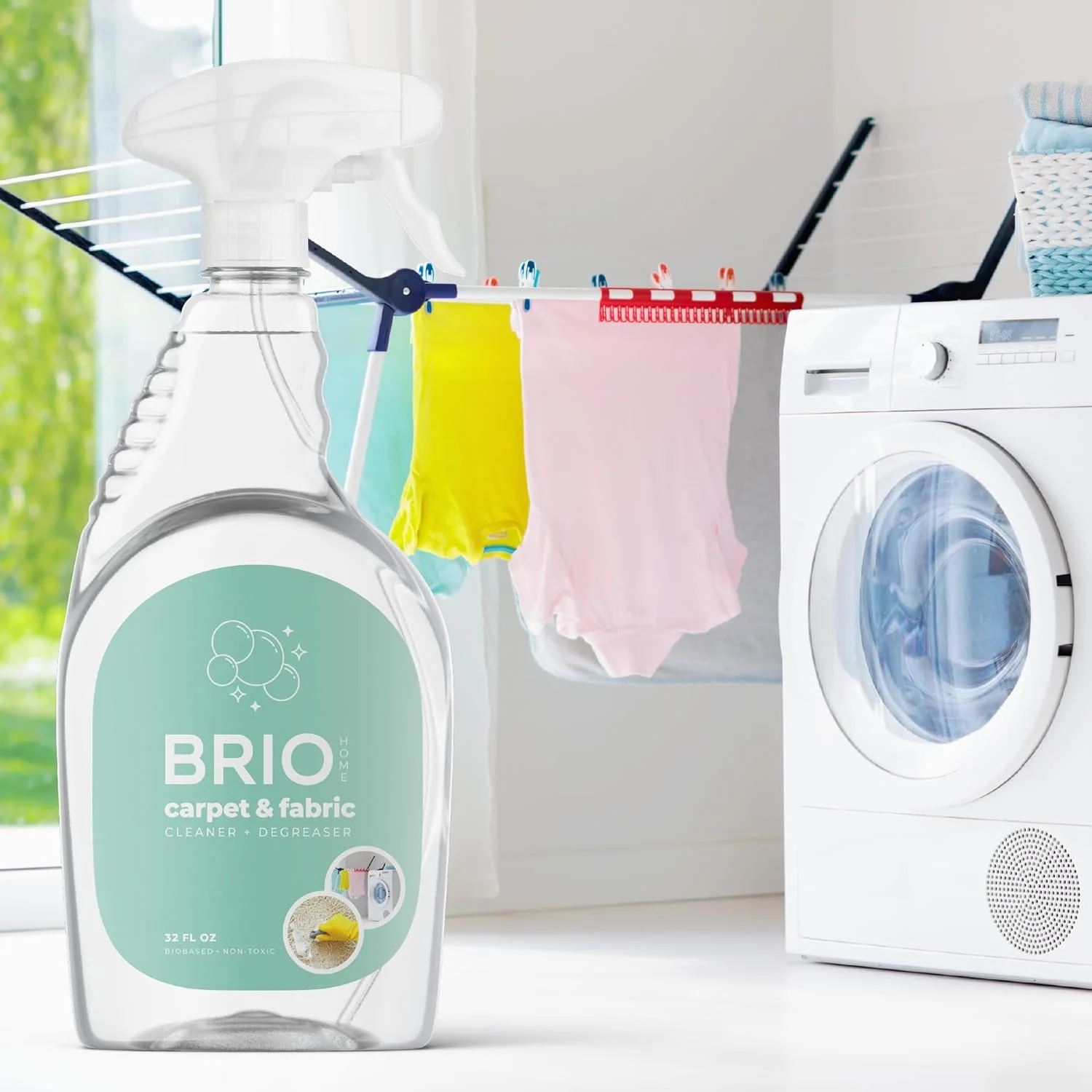 Carpet & Fabric, Scent, Biobased Carpet Cleaner & Stain Remover, Degreaser, Spot Treatment, Fabric Spray, Pretreat Laundry, Shoe Cleaner, 32 Fl Oz Ea, 4 Count