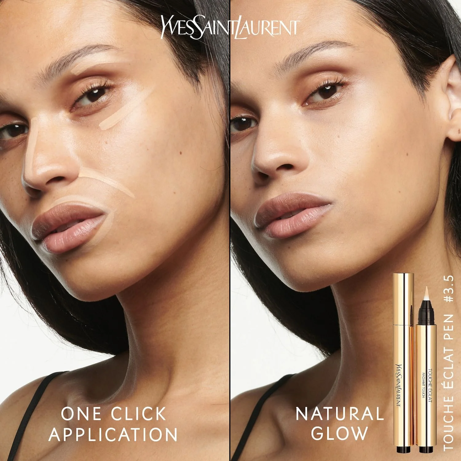 Yves Saint Laurent Touche Éclat All-Over Brightening Concealer Pen - 3.5 Luminous Almond - for medium complexions with warm undertones - 0.1 oz/2.5 mL