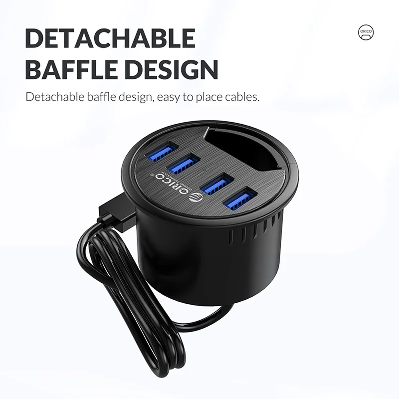 ARCADORA DESK-4U USB High Speed Three Ports Desk Mount Adapter for PC Tablet Phone Accessories