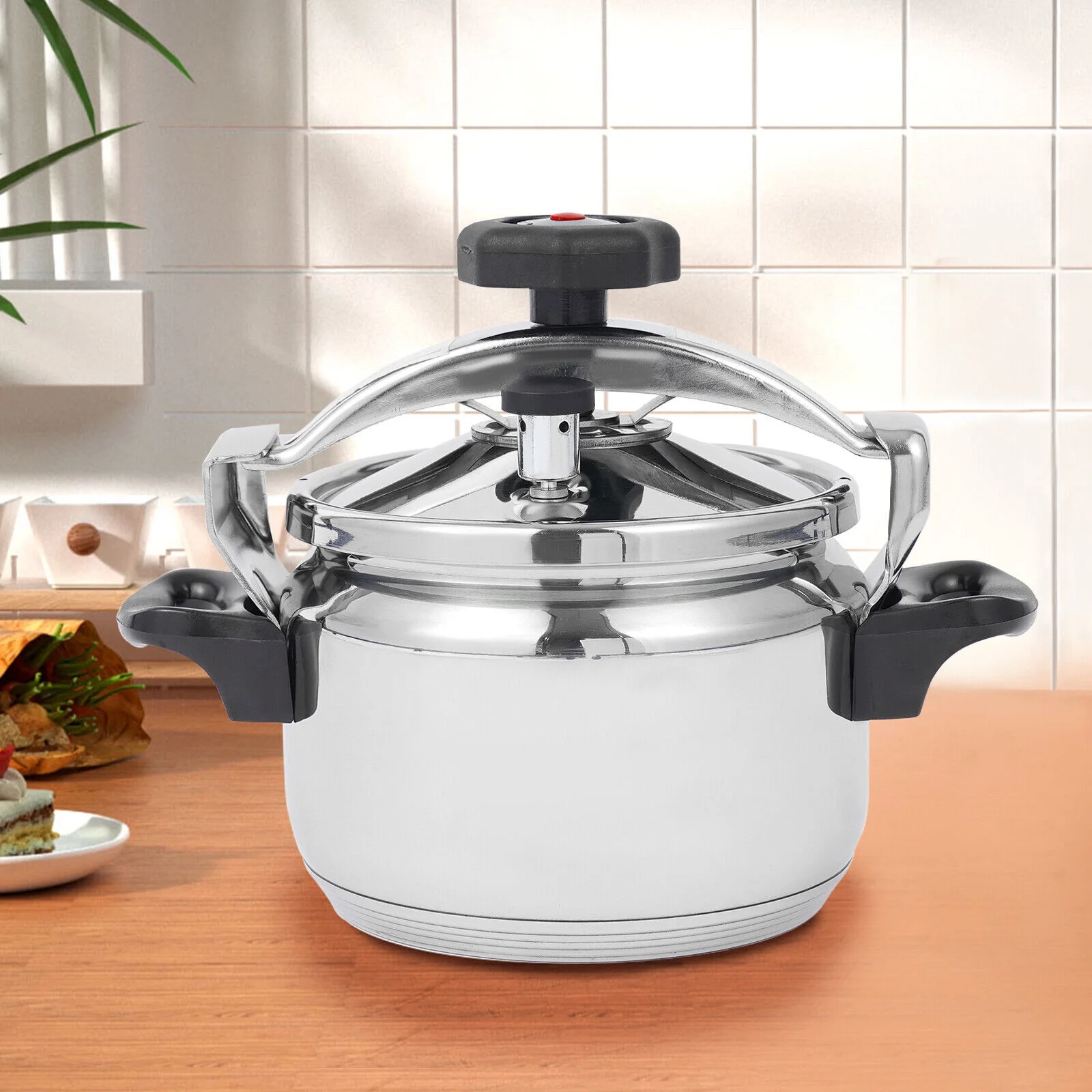Miumaeov 3L/3.17 QT Mini Pressure Cooker for 1-2 People Family 304 Stainless Steel 50Kpa Pressure Canners for All Hob Types