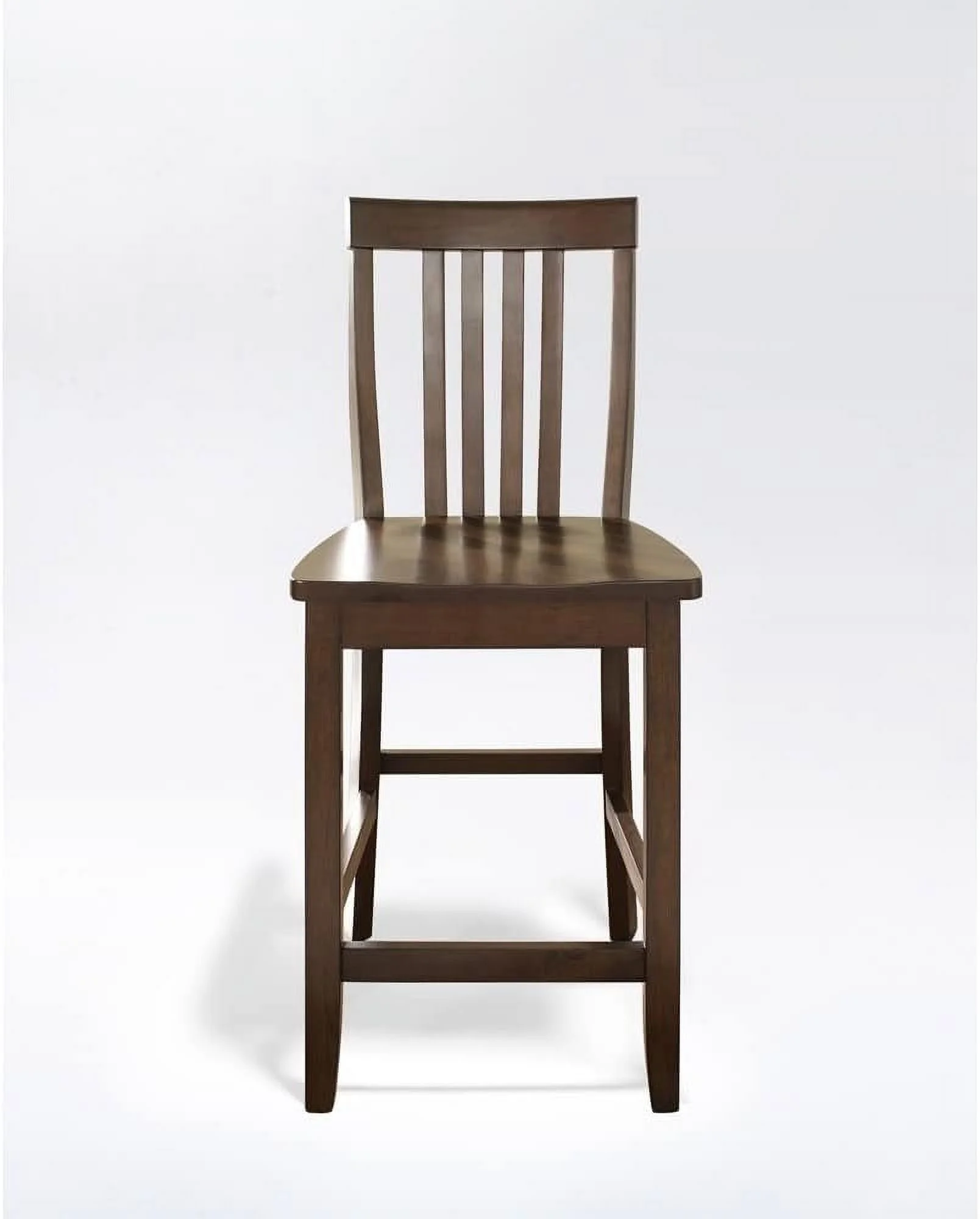 Schoolhouse Bar Stool (Set Of 2), 24-Inch, Vintage Mahogany