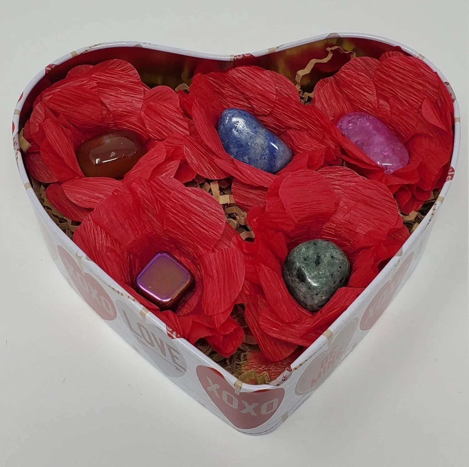 Crystal Chocolate Box, Heart shaped box of crystals, Box of crystals, Crystal Gift Box
