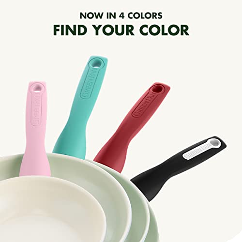 GreenPan Rio 16 Piece Cookware Pots and Pans Set, Hard Anodized Healthy Ceramic Nonstick PFAS-Free, Bakelite Handles, Frypans, Saucepan, Saute Pan, Stock Pot, Kitchen Tools, Dishwasher Safe, Black