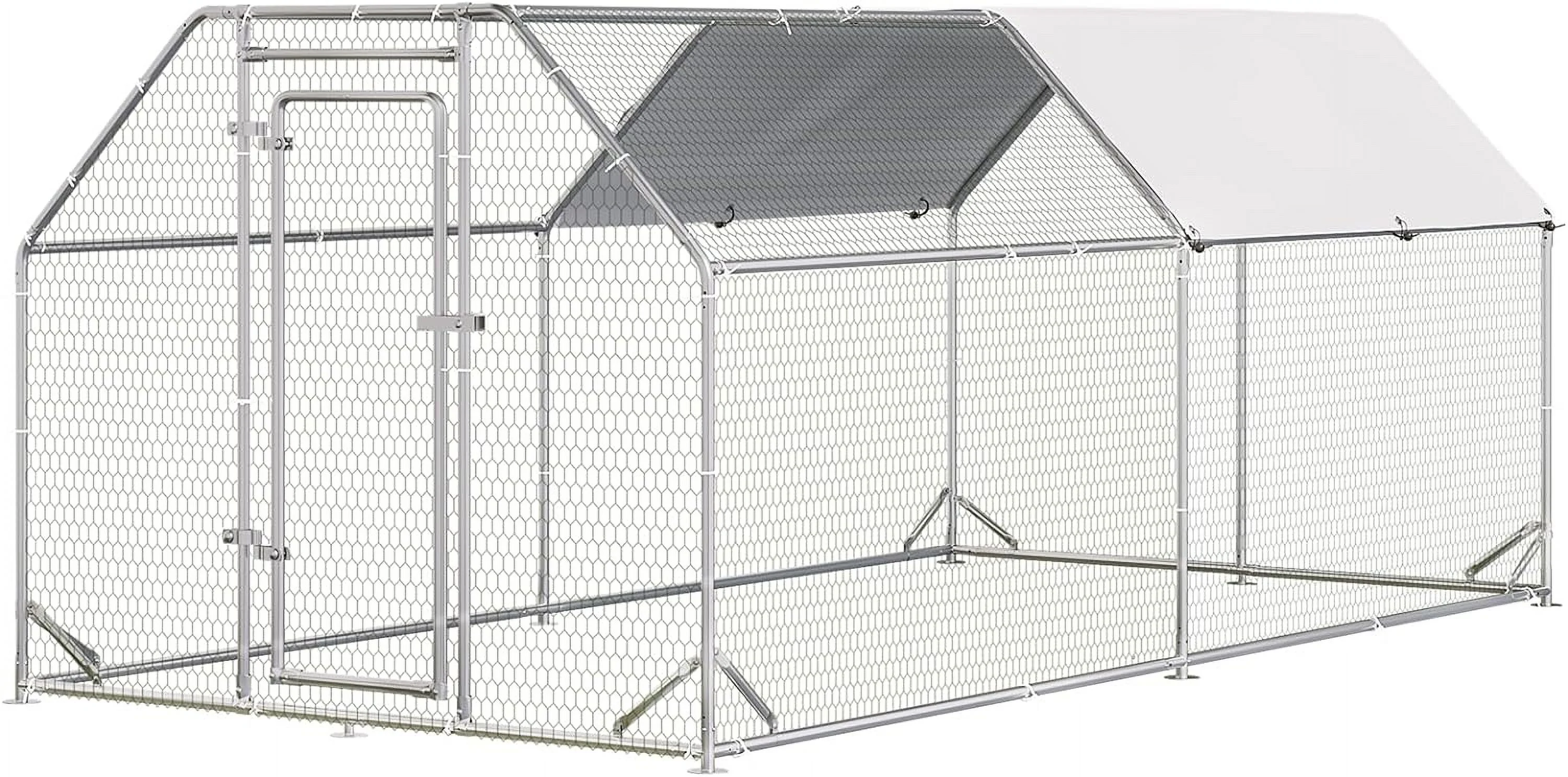 Vitesse Large Metal Chicken Coop, Walk in Wire Chicken coops Runs