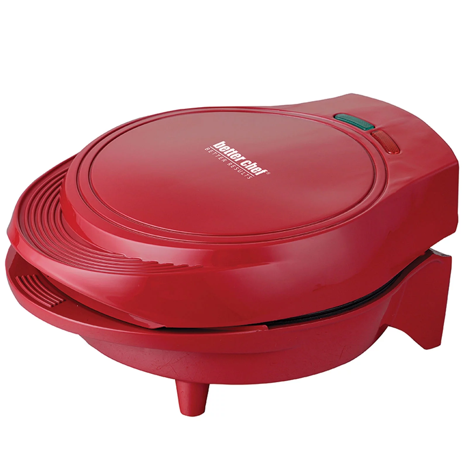 Better Chef Electric Double Omelet Maker Contact Grill in Red