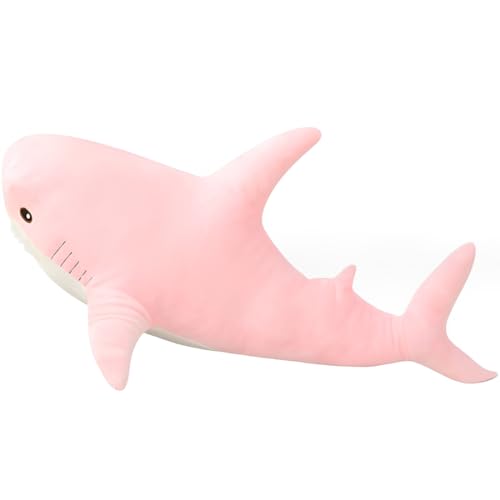 Plush Shark Toy Pillow, 31-inch Giant Shark Plush Animal Toy Super Soft and Cute Pillow Children’s Boys and Girls Room Decoration Bedtime Gift (80CM,Blue) (Blue)
