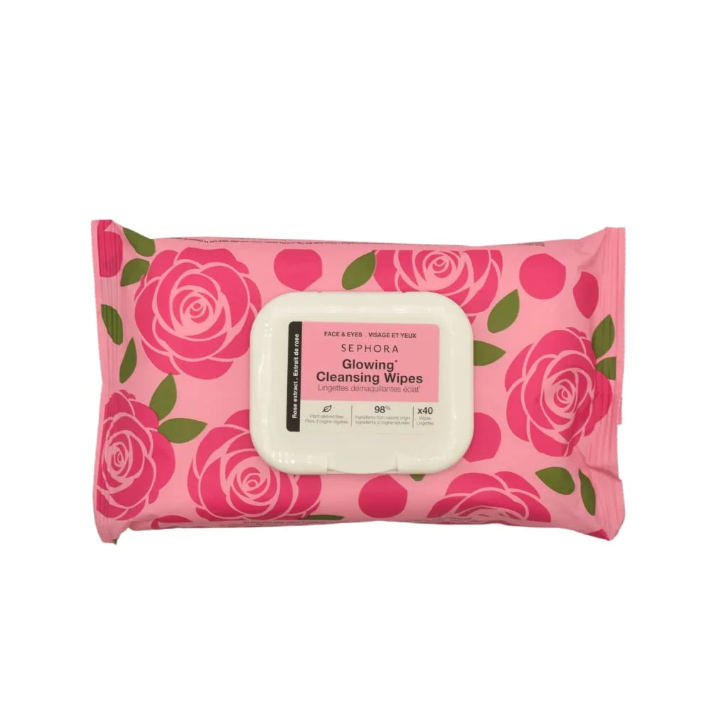 Sephora Collection Cleansing + Exfoliating Wipes Rose