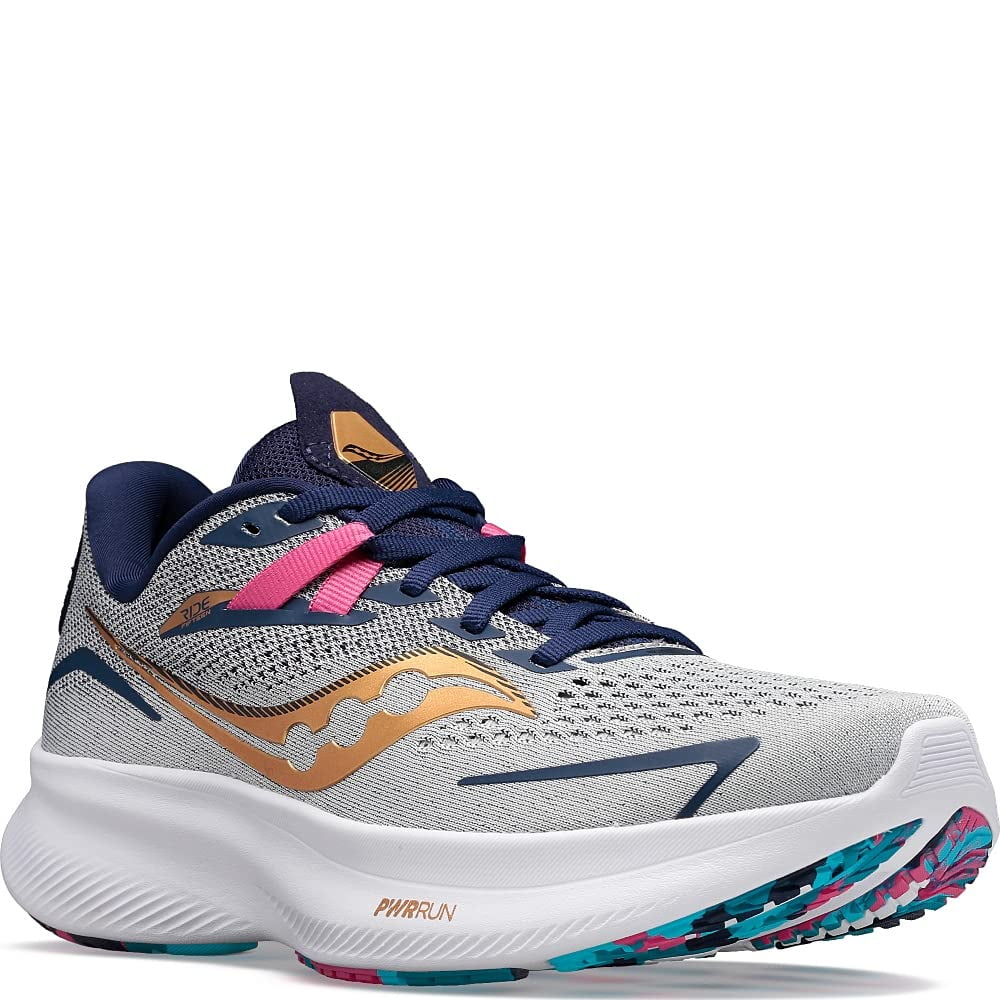 Saucony Women's Ride 15 Running Shoe, Prospect Glass, 10