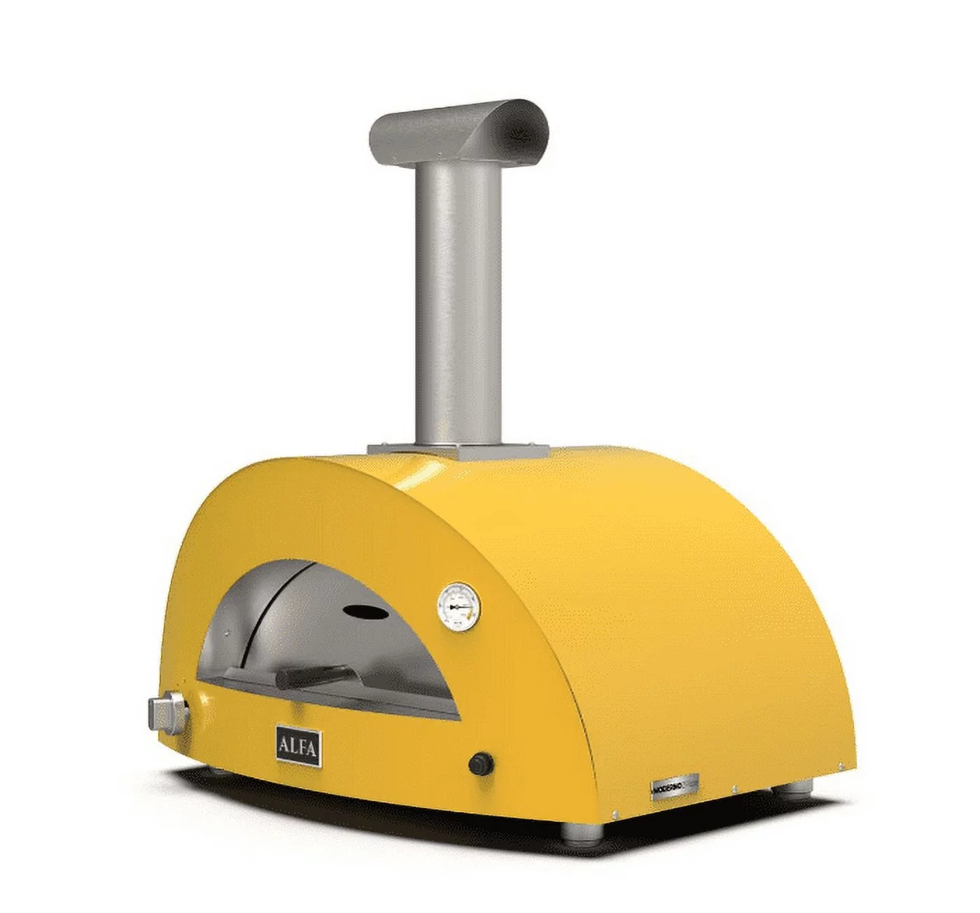 ALFA Forni Brio Hybrid Italian Pizza Oven Gas and Wood Outdoor Oven (Fire Yellow Pizza oven Hybrid LP/NG/Wood)